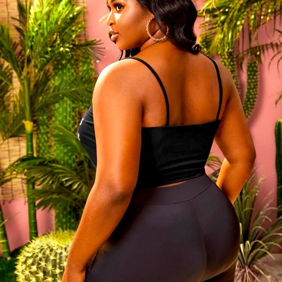 Plus Slogan Graphic Cami Top - Picture 2 of 2